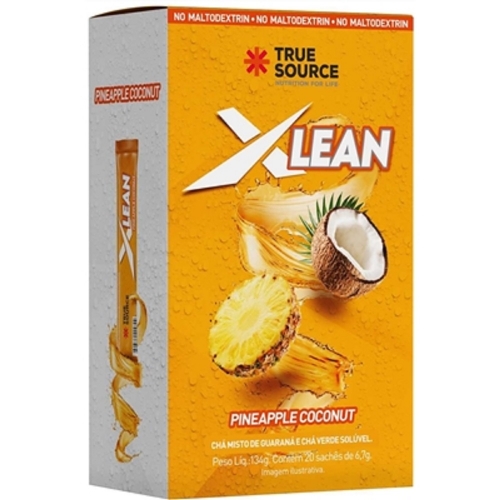 X lean Sabor Pineapple Coconut (Cx com 20 sachês de 7,3g) - True Source