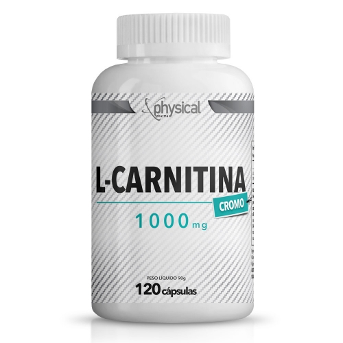 L-Carnitina c/ cromo 1000mg (120 Cápsulas) - Physical Pharma