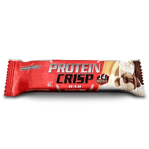 Protein Crisp Bar Sabor Leite em Pó c/ Creme de Avelã (1 Unidade de 45g) - Integralmédica