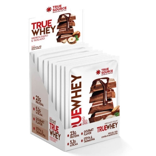 True Whey sabor Chocolate com Avelã (1 Cx. com 10 saches de 32g) - True Source