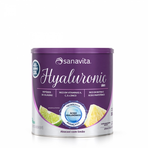 Colágeno Hyaluronic Skin Sabor Abacaxi com Limão (300g) - Sanavita