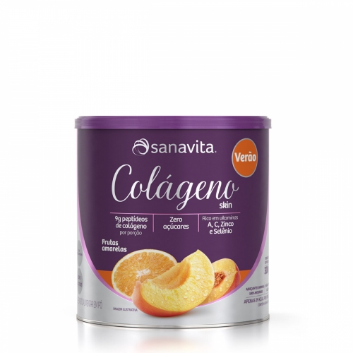 Colágeno Skin Sabor Frutas Amarelas (300g) - Sanavita