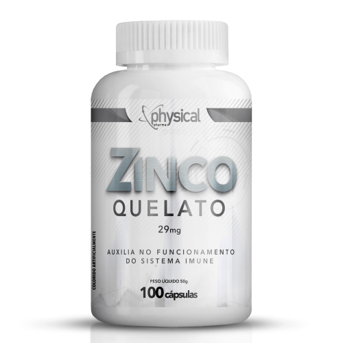 Zinco Quelato 29mg (100 Cápsulas) - Physical Pharma