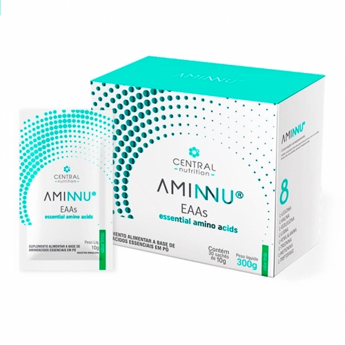 Aminnu Sabor Limão (30 Sachês de 10g) - Central Nutrition