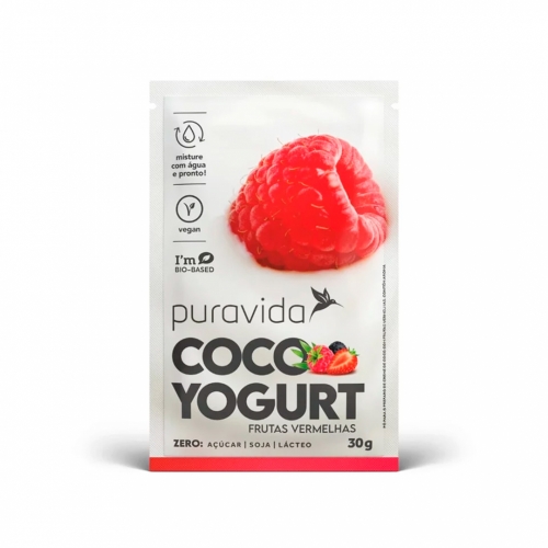Coco Yogurt Sabor Frutas Vermelhas (1 Sachê de 30g) - Pura Vida