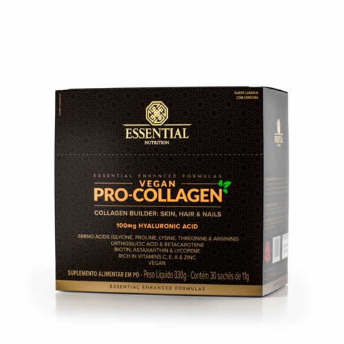 Vegan Pro-Collagen Box sabor Laranja com Cenoura (30 Sachs de 11g) - Essencial