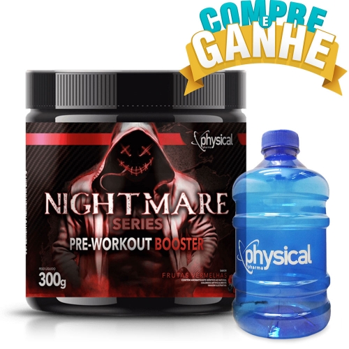 Compre Nightmare Series Pre-Workout Booster Sabor Frutas Vermelhas (300g) - Physical Pharma e Ganhe Galão 1L