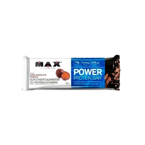 Power Protein Bar Sabor Dark Chocolate (1 Unidade de 41g) - Max Titani