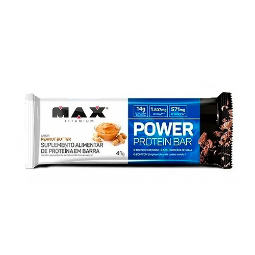 Power Protein Bar Sabor Peanut Butter (1 Unidade de 41g) - Max Titaniu