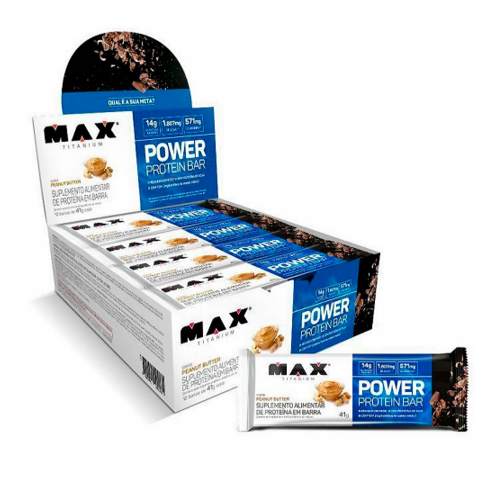 Power Protein Bar Sabor Peanut Butter (Caixa com 12 Unidades de 41g) -