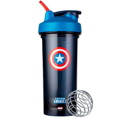 Coqueteleira Pro 28 Marvel Capitão América (828ml) - Blender Bottle