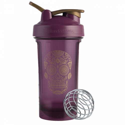 Coqueteleira Pro 24 Fullcolor Cor Caveira Roxa (710ml) - Blender Bottle
