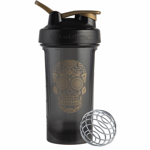 Coqueteleira Pro 24 Fullcolor Cor Caveira Preta (710ml) - Blender Bottle