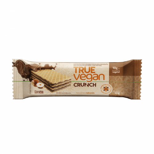 True Vegan Crunch Sabor Chocolate com Avel (1 Unidade de 40g) - True Source