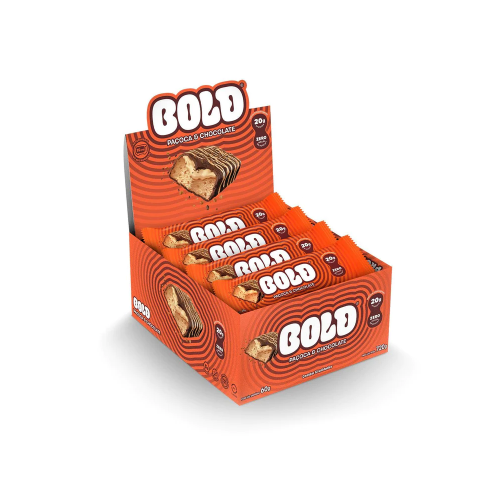 Bold Bar Sabor Paçoca e Chocolate  (Caixa 12 Unidades de 60g) - Bold Snacks