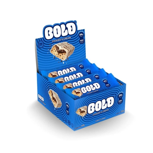 Bold Bar Sabor Cookies and Cream (Caixa 12 Unidades de 60g) - Bold Snacks
