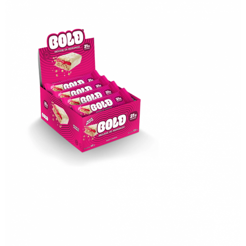 Bold Bar Sabor Mousse de Morango (Caixa 12 Unidades de 60g) - Bold Sna