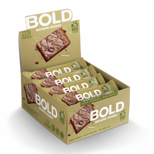 Bold Bar Sabor Brownie Vegano (Caixa 12 Unidades de 60g) - Bold Snacks