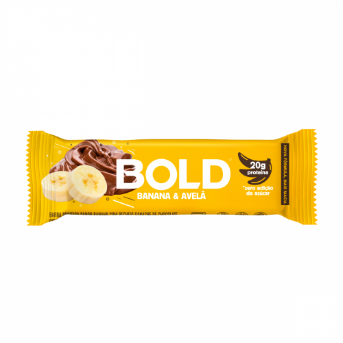 Bold Bar Sabor Banana e Avelã (1 Unidade de 60g) - Bold Snacks