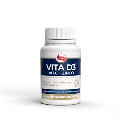 Vita D3 Vit. C + Zinco (60 Cápsulas) - Vitafor