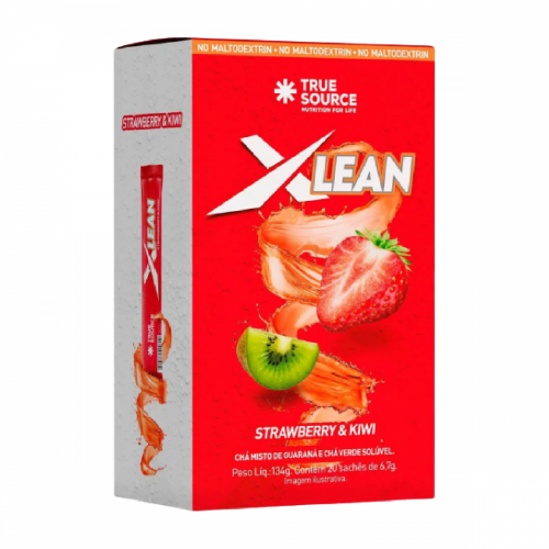 X Lean Sabor Strawberry & Kiwi (Cx com 20 Sachês de 7,3g) - True Source