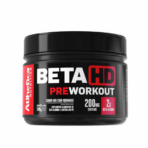 Beta HD Pre Workout Sabor Uva com Morango (240g) - Atlhetica Nutrition