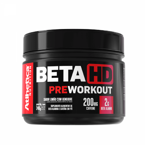 Beta HD Pre Workout Sabor Limão com Gengibre (240g) - Atlhetica Nutrition