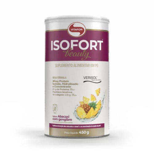 Isofort Beauty Sabor Abacaxi com Gengibre (450g) - vitafor