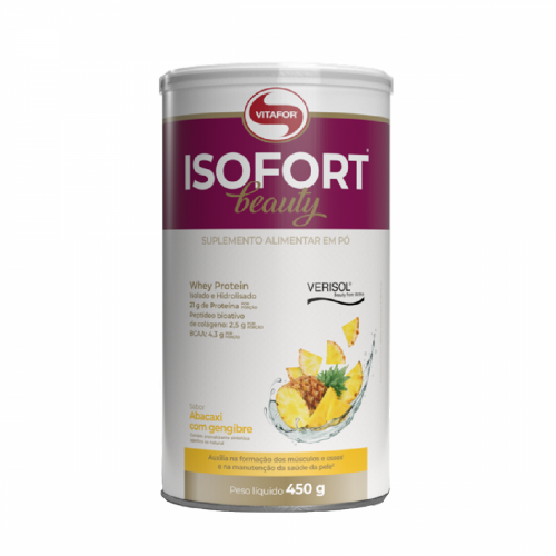 Isofort Beauty Sabor Abacaxi com Gengibre (450g) - vitafor