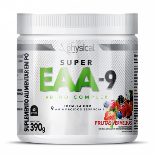 Super EAA-9 Sabor Frutas vermelhas (390g) - Physical Pharma
