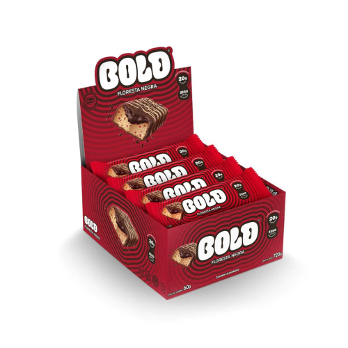 Bold Bar Sabor Floresta Negra  (Caixa 12 Unidades de 60g) - Bold Snacks