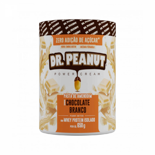 Pasta de Amendoim Sabor Chocolate Branco (650g) - Dr Peanut
