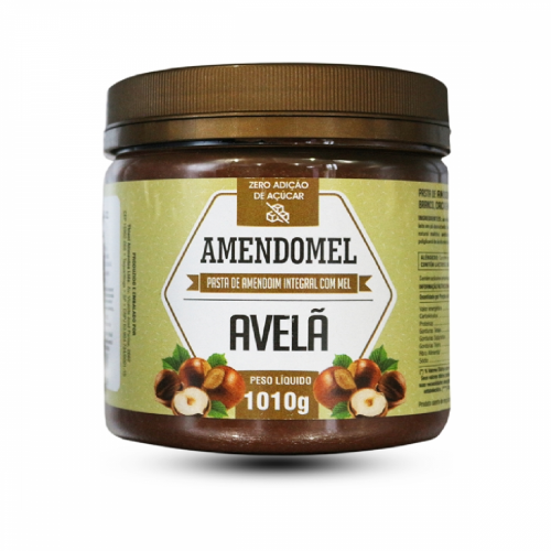 Pasta de Amendoim Integral com mel Sabor Avelã (1010g) - Amendomel