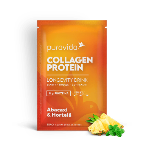 Collagen Protein Sabor Abacaxi com Hortelã (Cx com 10 Sachês) - Pura Vida