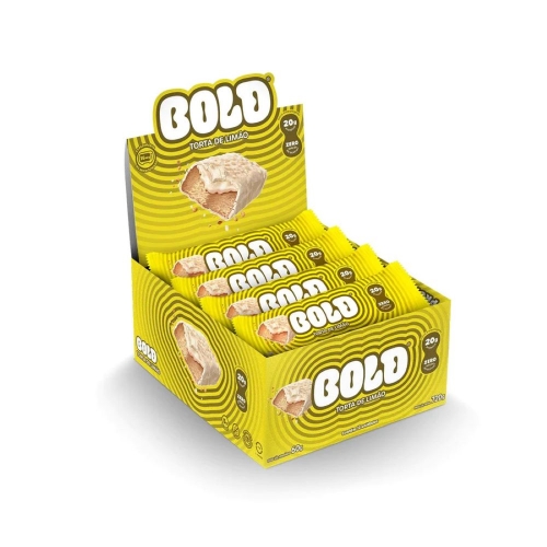 Bold Bar Sabor Torta de Limão (Caixa com 12 Unidades de 60g) - bold Snacks