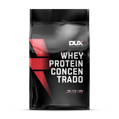 Whey Protein Concentrado Refil Sabor Morango (1,8Kg) - Dux Nutrition