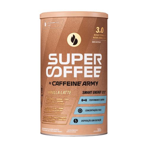 SuperCoffee 3.0 Sabor Vanilla Latte (380g) - Caffeine Army