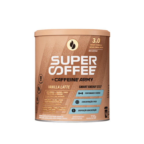 SuperCoffee 3.0 Sabor Vanilla Latte (220g) - Caffeine Army