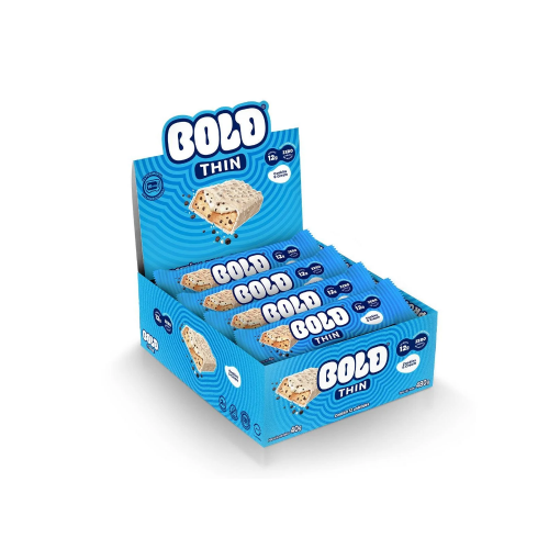 Bold Thin Sabor Cookies & Cream (Caixa c/ 12 unidades de 40g) - Bold Snacks