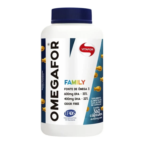 Omegafor Family (360 Cápsulas) 500mg - Vitafor