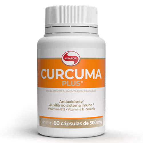 Curcuma Plus 500mg (60 cápsulas) - Vitafor