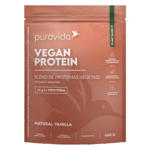 Vegan Protein Sabor Natural Vanilla (450g) - Pura Vida