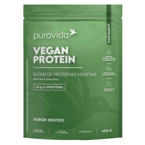 Vegan Protein Sabor Neutro (450g) - Pura Vida