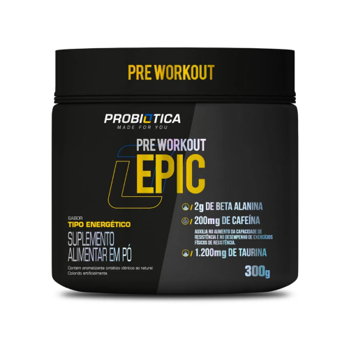 Epic Pre-Workout Sabor Tipo Energético (300g) - Probiótica