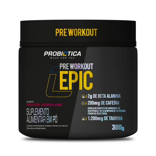 Epic Pre-Workout Sabor Frutas Vermelhas (300g) - Probiótica