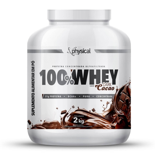 100% Whey Sabor Dark Cacao (2kg) - Physical Pharma