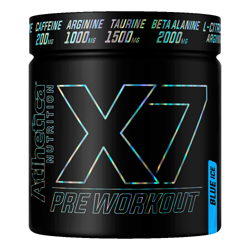 X7 PrÃ© Workout Sabor Blue Ice (300g) - Atlhetica Nutrition