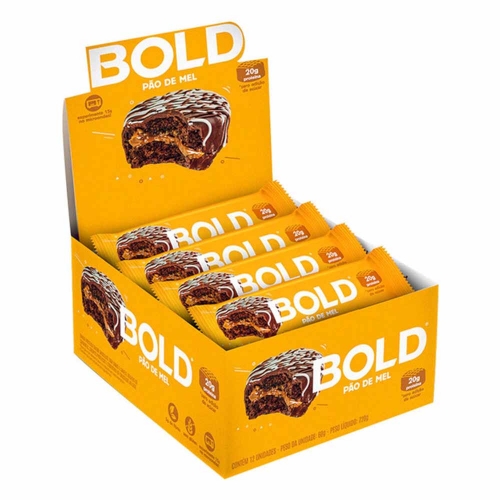 Bold Bar Sabor Pão de Mel (Caixa 12 Unidades de 60g) - Bold Snacks