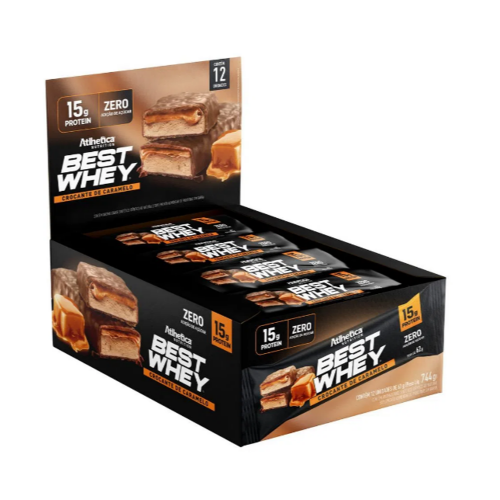 Best Whey Bar 15g de Proteina Sabor Crocante de Caramelo (Cx com 12uni