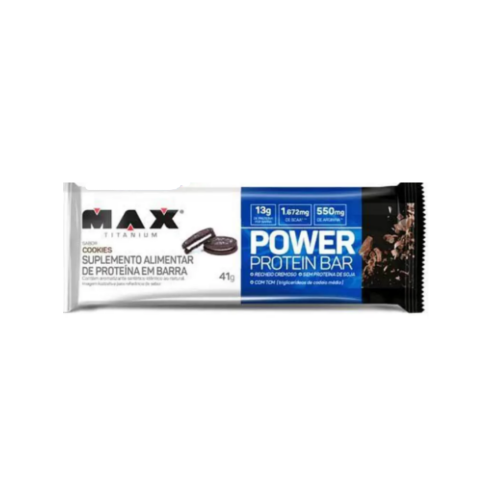 Power Protein Bar Sabor Cookies & Cream (1 Unidade de 41g) - Max Titanium
